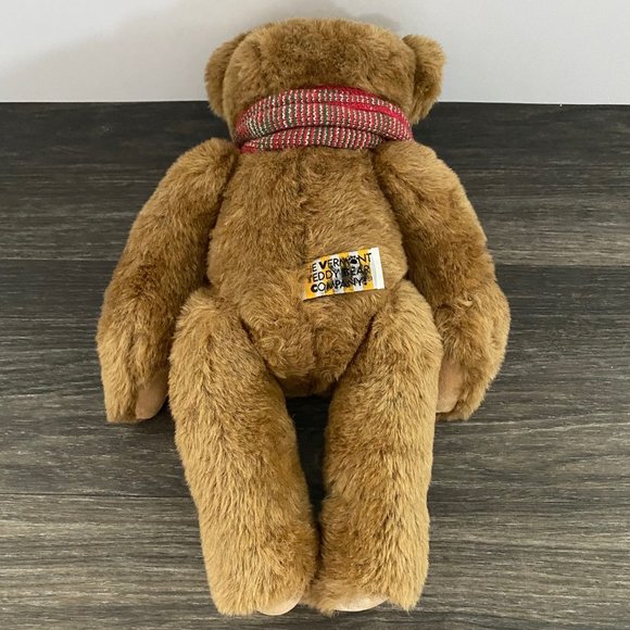 The Vermont Teddy Bear Company Plush Jointed Winter Scarf Stuffed Animal Toy 17" - Picture 8 of 11